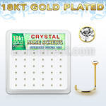 18nwbxc box w gold plated silver nose screws w 1.5mm crystals