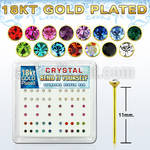 18nybxm silver nose stud w 1 5mm crystal 18k gold plating