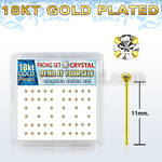 18nypxc silver nose stud w 1 5mm crystal 18k gold plating