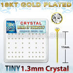 18y6xc gold silver bend it nose studs w 1 25mm clear crystals