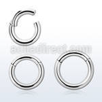 316l surgical steel hinged segment ring, 8g 3mm