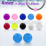 4mm acrylic uv dimple ball for ball closure rings