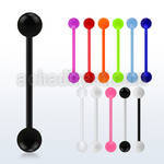 abbuv flexible acrylic tongue barbell with 6mm uv balls