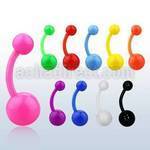 abnsa flexible acrylic belly banana with 5 8mm acrylic ball