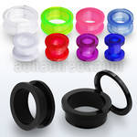 acfp acrylic flesh tunnel with external screwfit in colors