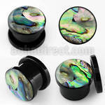 afpaa acrylic screwfit plug with sea shell resin cover