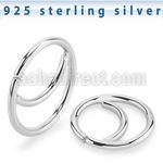 agsea18 925 sterling silver seamless nose ring moon