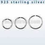 agsel16 1 2mm sterling silver seamless ring with diameter 8 12mm