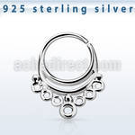 agsepv1 925 silver septum ring, 18g (1mm) in an indian design