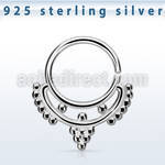 agsepv4 925 silver septum ring in a minimalistic indian design
