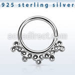 agsepv5 925 silver septum ring in a elaborate indian design