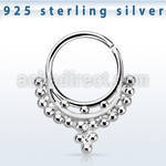 agsepv9 925 silver septum ring with a indian inspired design