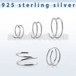 agspr22 sterling silver spiral nose ring, 22g (0.6mm)