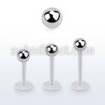 albb4 bio  flex labret, 16g (1.2mm) with a 4mm steel ball