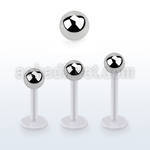 albb5 bio  flex labret, 16g (1.2mm) with a 5mm steel ball