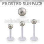 albfo3 bio  flex labret w 3mm steel ball w a frosted surface