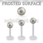 albfo5 bio  flex labret w 5mm steel ball w a frosted surface