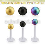 albfot4 bio  flex labret w 4mm plated frosted steel ball