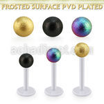 albfot5 bio  flex labret w 5mm plated frosted steel ball
