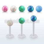 albop5 bio  flex labret w 5mm synthetic opal ball