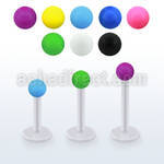 albsab25 bio  flex labret w 2.5mm acrylic ball in solid color