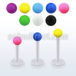 albsab3 bio  flex labret w 3mm acrylic ball in solid color