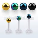 albtb3 bio  flex labret with 3mm pvd plated steel ball