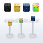 albtd3 bio  flex labret w 3mm pvd plated steel dice