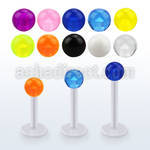 albuvb4 bio  flex labret w 4mm acrylic uv ball