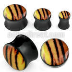 apgpp acrylic double flared plug with tiger fur logo