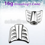 aw16 high polished 316l steel for tragus helix barbell