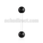 awbbk6 flexible white acrylic tongue barbell with 6mm ball