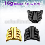 awt16 pvd 316l steel for helix tragus eyebrow with threading