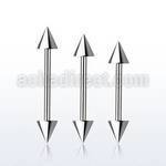 bb20cn surgical steel eyebrow or helix barbell with 3mm cones
