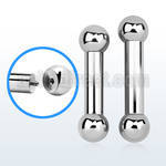 bb4x steel big gauge tongue barbell thickness 4g 8mm balls