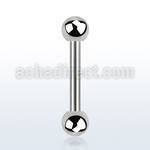 bbeb 316l steel eyebrow barbell with two 3mm balls