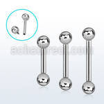 bbebin 316l steel eyebrow barbell with 3mm internally ball