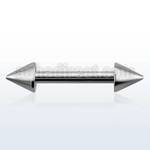 bbecn 316l steel eyebrow barbell with two 3mm cones