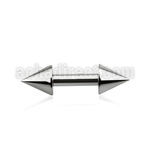 bber30b 1 6mm 316l steel helix barbell with two 4mm cones
