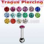 bber38 316l steeltragus barbell w 3mm top lower 3mm ball