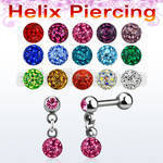 bber43b 316l steel helix barbell w dangling ferido crystal ball
