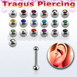 bber57 316 steel tragus barbell with a tiny 2 5mm jewel balls