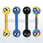 bbetb4 anodized surgical steel eyebrow barbell w 4mm balls
