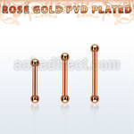 bbettb2 rose gold steel eyebrow barbell w 2 2mm balls