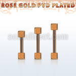 bbettd25 rose gold steel eyebrow barbell w 2 2.5mm dices