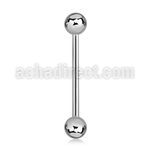 bbg 1 6mm 316l steel tongue barbell with two 6mm balls