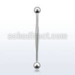 bbindb 316l steel industrial barbell with a 5mm ball