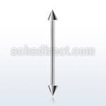 bbindcn4 1 6mm 316l steel industrial barbell with 4mm cones