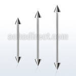 bbindcn 316l steel industrial barbell with a 5mm cone