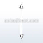 bbindcns 1 2mm 316l steel industrial barbell with 4mm cones